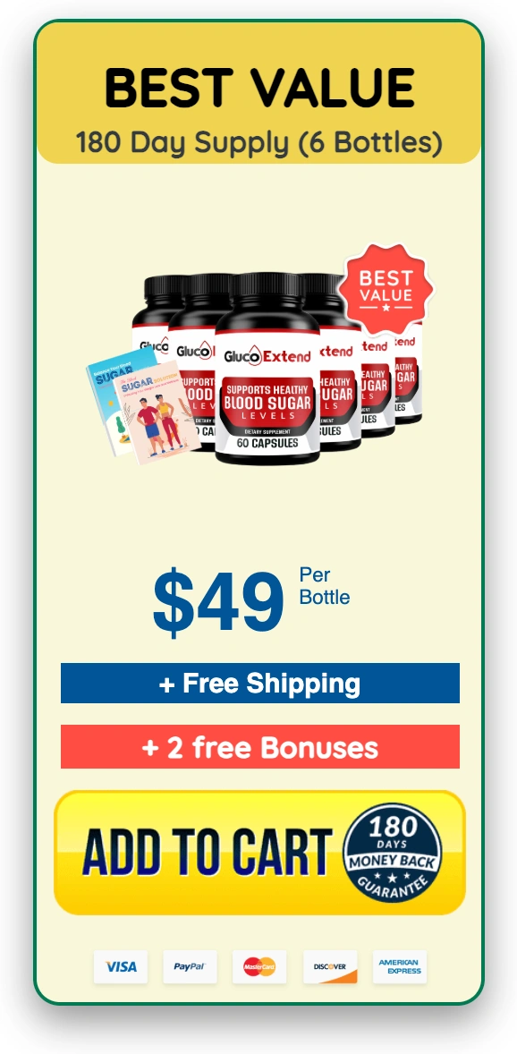 Order six bottles of Gluco Extend best value